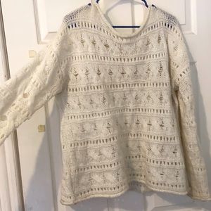 Cozy cream knit sweater